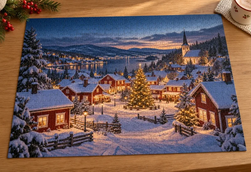 Julpussel: välj motiv, svårighetsgrad och adventspussel