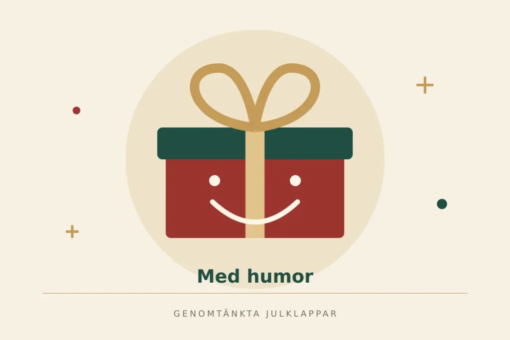 Illustration av ett leende paket med rosett